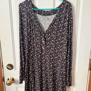 SO Kohls black floral dress XL. Never worn